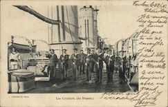 CPA Bateau Les couleurs Au drapeau