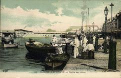 CPA Bateau Marine nationale Corvee aux vivres 