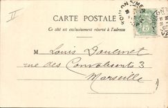 VINTAGE POSTCARD Bateau Toulon Crowns Strong of late and Poop deck