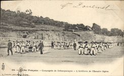 CPA Bateau Compagnie de debarquement L'artillerie de l'escadre legere 