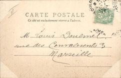 VINTAGE POSTCARD Toulon Boat In the course of tournament