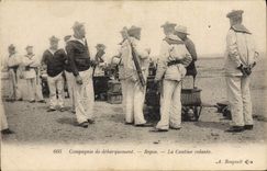 CPA Bateau Compagnie de debarquement Repos la cantine volante 