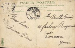 VINTAGE POSTCARD Boat life of the sailor music on the bridge