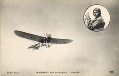 VINTAGE POSTCARD Plane Hanriot Aviation on Hanriot monoplane