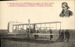CPA Avion Aviation Le Wright Ariel de Lefebvre sur lequel il se tua a Juvisy 