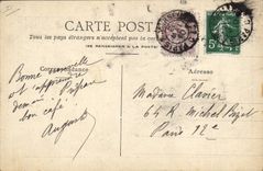 VINTAGE POSTCARD Plane Close Gabillan Aviation