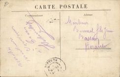 VINTAGE POSTCARD Avion Aviation Great Savary week controls by Frey