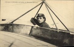 CPA Avion Aviation L'aviateur Rolane chef pilote sur monoplan Nieuport 