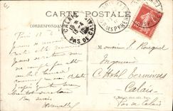 VINTAGE POSTCARD Plane Aviation Farman Airplane in its raid camp of Trawl-nets Rheims October 1908