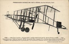 VINTAGE POSTCARD Conservatory Plane Aviation National of Arts and Trades Street Saint Martin Plane Rene Gasnier of Angers