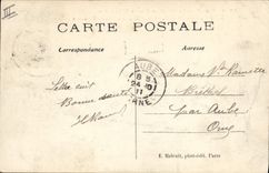 VINTAGE POSTCARD Avion Aviation Airplane evolving/moving with the top of the Seine the bridge of Separate Boulogne St Cloud and the Valerien Mount