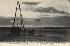 CPA Avion Aviation Wilbur Wright au camp d'Auvours 