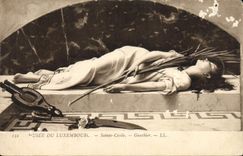 VINTAGE POSTCARD Museum Of Luxembourg Sainte Cecile Gauthier