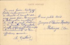 VINTAGE POSTCARD Heavy the procession in front of the virgin couronee