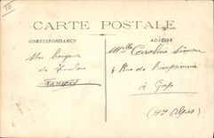 CPA Bateau de guerre Inspection d'effets