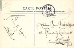 VINTAGE POSTCARD Warship rolling has edge of the vasisseau Ecole of the Candidates