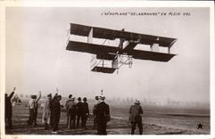 CPA Avion Aviation Aeroplane Delagrange en plein vol