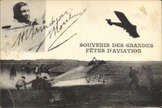 VINTAGE POSTCARD Plane Aviation Souvenir of the Great festivals of aviation