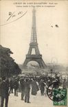 VINTAGE POSTCARD Avion Aviation Circuit of the East Aviation Leblanc August 1910 doubles the Eiffel Tower as a triumphant victor