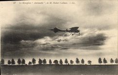 CPA Avion Aviation Monoplan Antoinette de M Hubert Latham