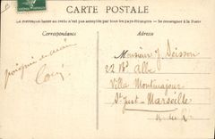 VINTAGE POSTCARD Plane Aviation Lieutenant Byasson on biplane H Farman