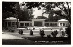 CPM Aix Les Bains Le parc Les sources et le promenoir