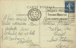 Alrededores de la POSTAL de la VENDIMIA de la cascada grande de Grenoble Sassenage de Furon