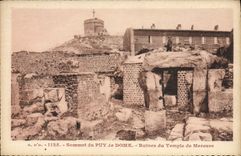 VINTAGE POSTCARD Summit of Puy de Dome Ruins of the Mercury Temple