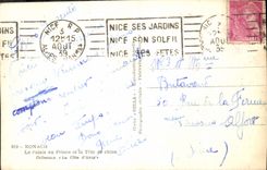 CPM Monaco Le Palais du Prince et la Tete de Chien