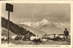 VINTAGE POSTCARD Plate Of the Collar D' Aspin Seen Towards Payolle And the Peak of the South