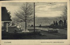 VINTAGE POSTCARD Stuttgart Aussichtsplatte Bismarckirche