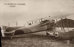 VINTAGE POSTCARD Plane Aviation Planes of the Spad war