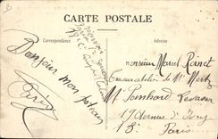 CPA Avion Aviation Aerodrome du Camp de Chalons Biplan Henry Farman en plein vol dans un virage 