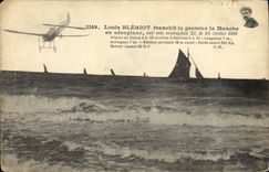 CPA Avion Aviation Louis Bleriot franchit le premier la Manche 