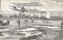 CPA Avion Aviation Henri Farman battant le record de l'aeroplane 