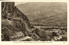 CPA Pierrefitte Vue generale Route de Cauterets et Tunnel