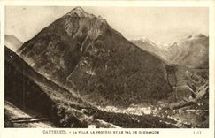 VINTAGE POSTCARD Cauterets the city Peguere and the valley of Gambasque