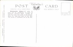 Torre del oeste de la abadía de Londres Westminster de la POSTAL de la VENDIMIA