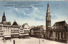 CPA Francfort sur Mein Place de Roemer avec fontaine de justice