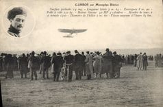 CPA Avion Aviation Garros sur monoplan Bleriot 