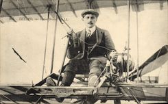 CPA Avion Aviation Tetard sur biplan Bristol