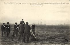 CPA Avion Aviation Marcel Hanriot a l'atterrissage au retour du cross country Premier plan monoplan