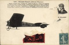 CPA Avion Aviation Monoplan Nieuport pilote par Weymann
