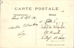 VINTAGE POSTCARD Plane Aviation European Circuit of aviation Driving Bleriot Monoplane Conneau gnome gaining of Paris Rome