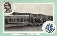 VINTAGE POSTCARD Avion Aviation Biplane Astra Circuit European July 1911 June the departure of Contenet arrives 6th has Rheims