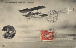 VINTAGE POSTCARD Plane Lindpainter Aviation on Summoning