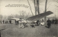 CPA Avion Aviation Aeroplane Gastambide et Mangin Moteur Antoinette