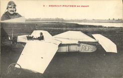CPA Avion Aviation Esnault Pelterie au depart 