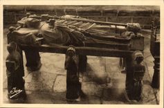 VINTAGE POSTCARD Gothic Locronan Tomb of Ronan Saint in Penity built Pr Renee de France