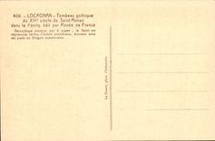 VINTAGE POSTCARD Gothic Locronan Tomb of Ronan Saint in Penity built Pr Renee de France
